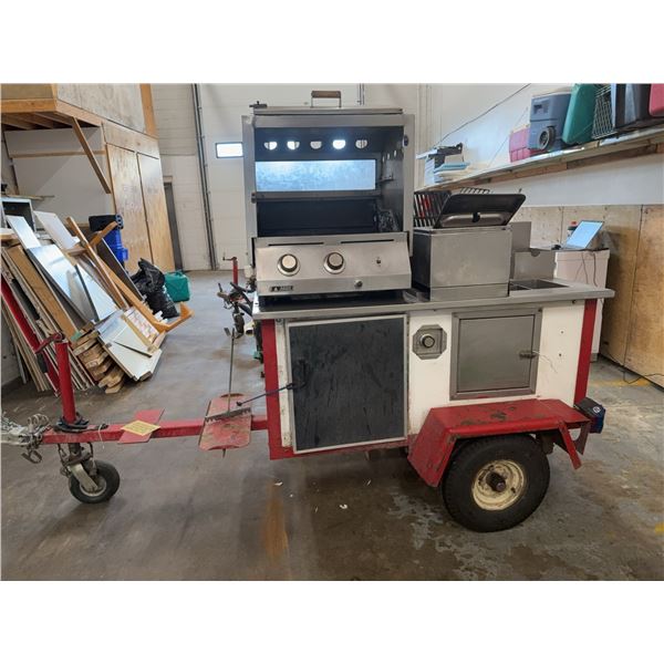 Mobile Food Trailer With Griddle and Sink Unit
