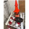 Image 3 : Pallet Jack With Traffic Cones, Barriers, and Weights