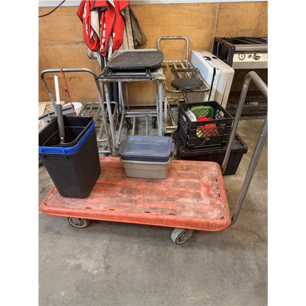 Industrial Carts, Utility Boxes, and Shelving Lot