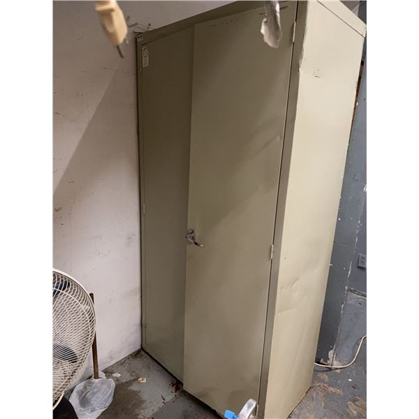 Tall Metal Storage Cabinet with Locking Handle