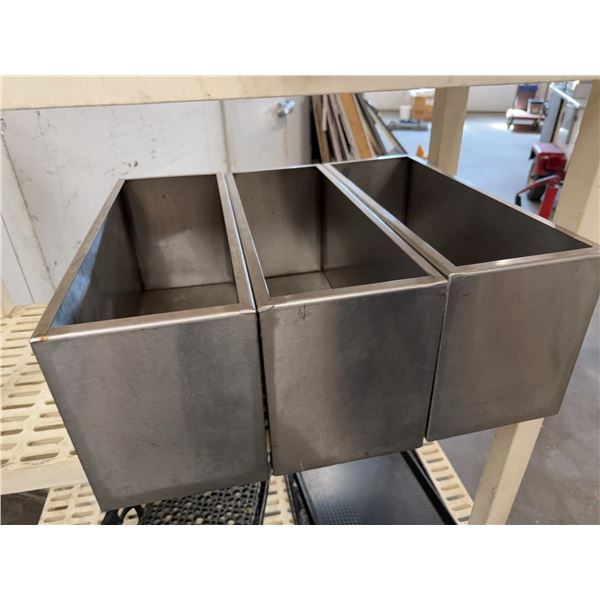 Polymer Shelving Unit with 3 Stainless Inserts and Accessories