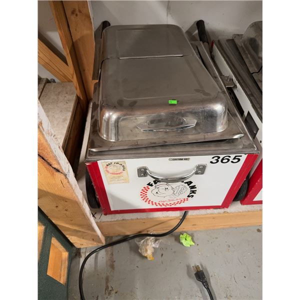 Stainless Steel Mobile Food Cart With Insulated Lid, Marked #365