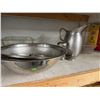 Image 1 : Stainless Steel Mixing Bowls, Pitcher, and Shakers Lot