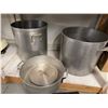 Image 1 : Three Large Aluminum Stock Pots with One Lid