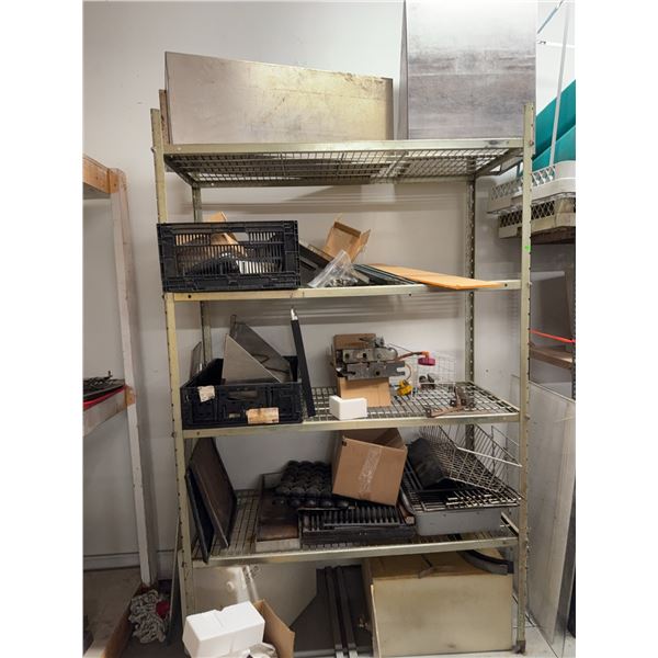 Metal Wire Industrial Storage Shelving With Assorted Contents