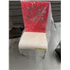 Image 1 : Red and White Modern Plastic Chair with Metal Legs NEW