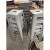 Image 1 : 8 Stackable Grey Metal Bar Stools