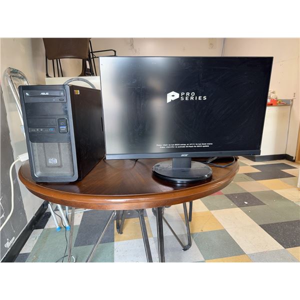 ASUS Desktop Computer with Acer Monitor