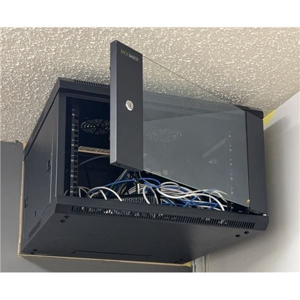 Rack Basics Wall-Mount Server/Data Cabinet With Glass Door