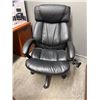 Image 1 : Black Faux Leather Executive Office Chair with Armrests