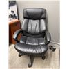 Image 2 : Black Faux Leather Executive Office Chair with Armrests