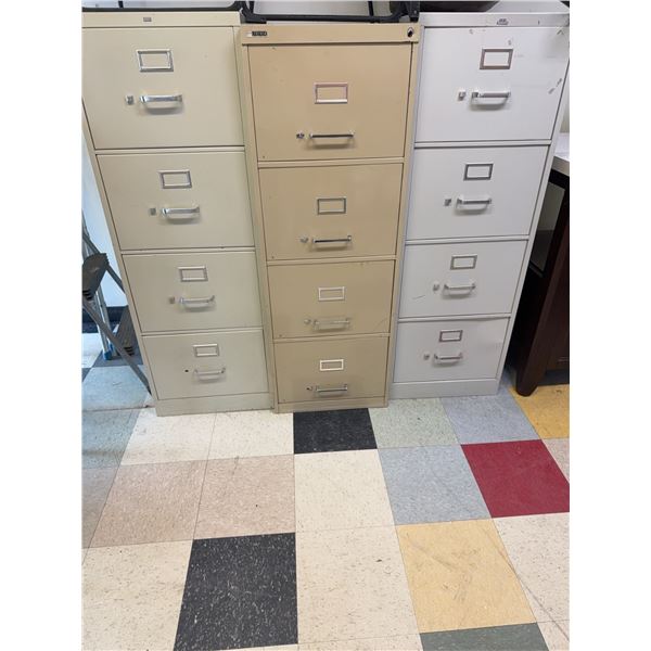 Four 4-Drawer Metal Filing Cabinets - Scrap Metal?