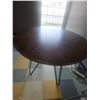 Image 1 : Round Wood Dining Table with Metal Hairpin Legs