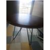 Image 2 : Round Wood Dining Table with Metal Hairpin Legs