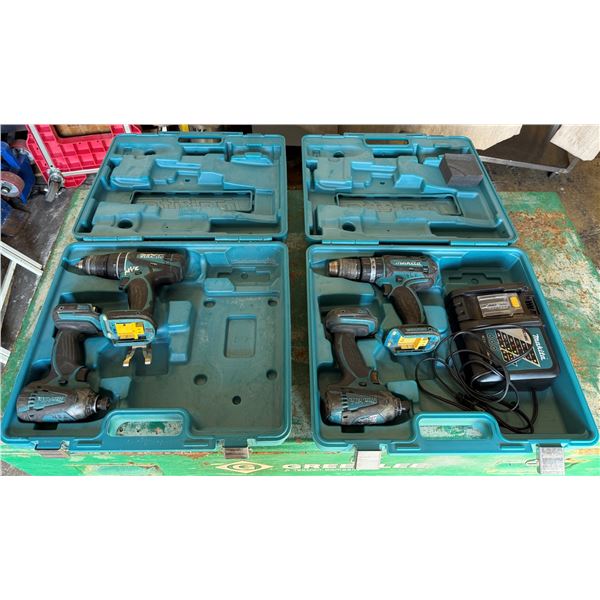 Makita LXPH01 Hammer Drill & LXDT04 Hex Impact Driver in Hard Cases (Works - No Batteries)