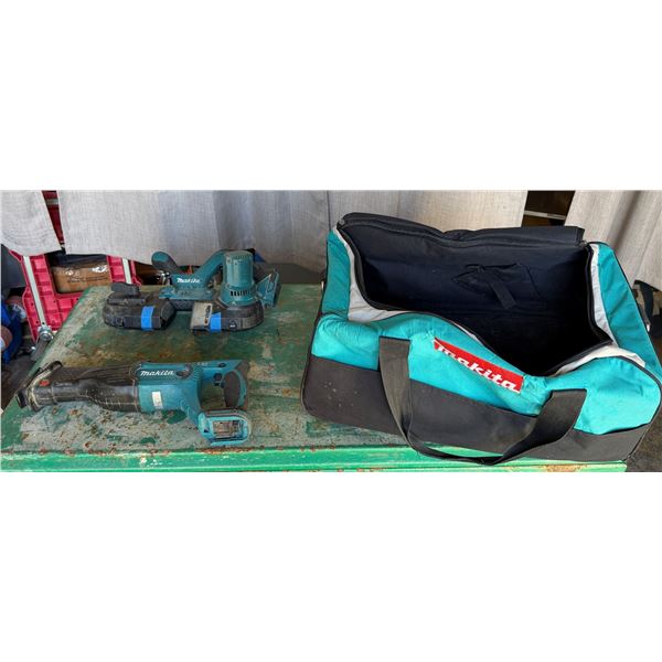 Makita BJR182 Reciprocating Saw & XBP01 Band Saw  in Soft Case  (Works - No Batteries)