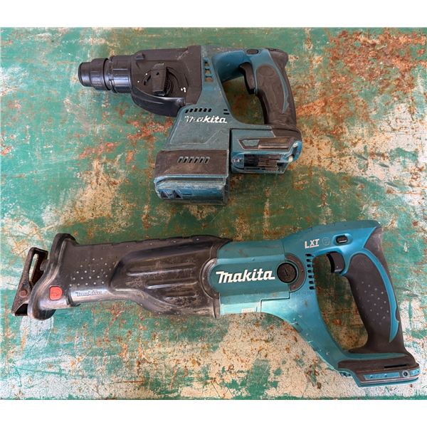 Makita BJR182 Reciprocating Saw & XRH01 Rotary Hammer  (Works - No Batteries)
