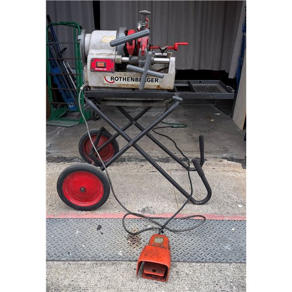Rothenberger RoPower 50R Threading Machine on Stand (Works - See Video)