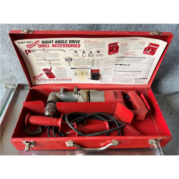 Milwaukee 1107-1 Corded Right Angle Drill in Hard Case
