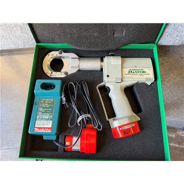 Greenlee Gator ESG50GL Battery Cable Cutter w/ RA1GL Battery in Hard Case (Works - See Video)