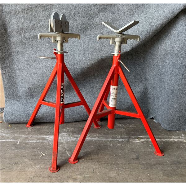 Ridgid RJ-99  Roller Head Pipe Stand & VJ-99 V-Head Pipe Stand