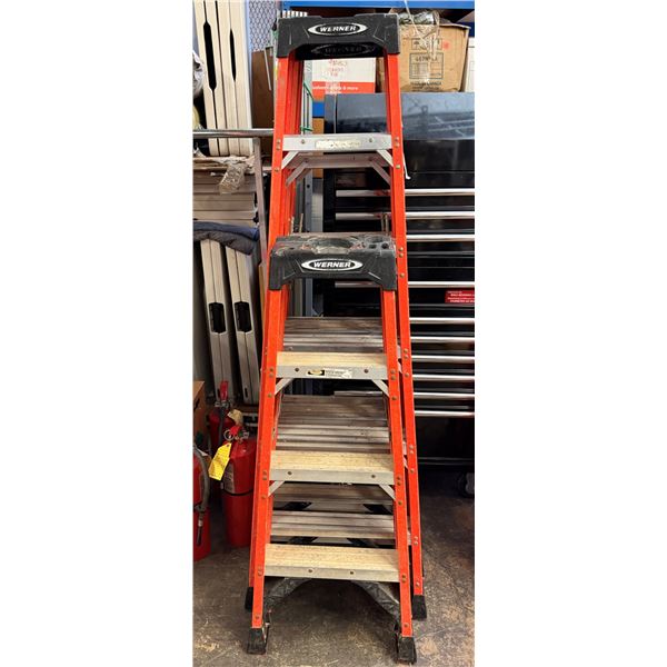 Qty 3 Werner Ladders: 72" & 48"H