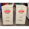 Image 1 : Qty 2 Hirsh 2-Drawer Filing Cabinets 15" x 26" x 28"H