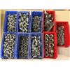 Image 1 : Qty 9 Bins Hardware: Couplings, Connectors, Nipples, Fittings, etc  (Qty may vary)