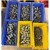 Image 1 : Qty 6 Bins Hardware: Couplings, Connectors, Straps, etc  (Qty may vary)