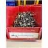 Image 2 : Qty 6 Bins & Misc Jars Hardware: Couplings, Connectors, Clamps, Straps, etc  (Qty may vary)