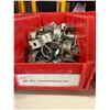 Image 3 : Qty 6 Bins & Misc Jars Hardware: Couplings, Connectors, Clamps, Straps, etc  (Qty may vary)