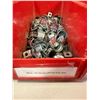 Image 5 : Qty 6 Bins & Misc Jars Hardware: Couplings, Connectors, Clamps, Straps, etc  (Qty may vary)