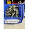 Image 5 : Qty 9 Bins Hardware: Couplings, Connectors, etc  (Qty may vary)