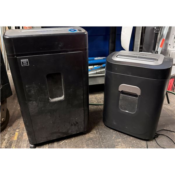 Qty 2 Paper Shredders: Fellowes 80-16C & Royal 1620 Max (works)
