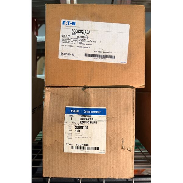 Qty 2 Boxes Eaton Circuit Breaker Enclosure & Lighting Contactor