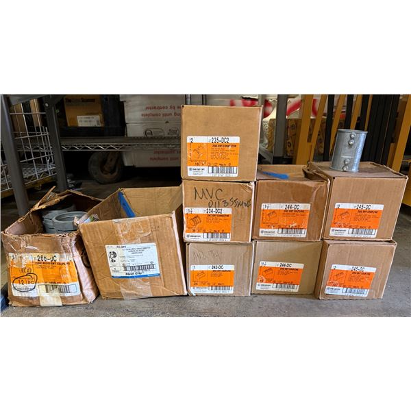 Multiple Boxes Bridgeport Connectors & EMT Couplings, Thomas & Betts Connectors, etc Misc Sizes (Qty