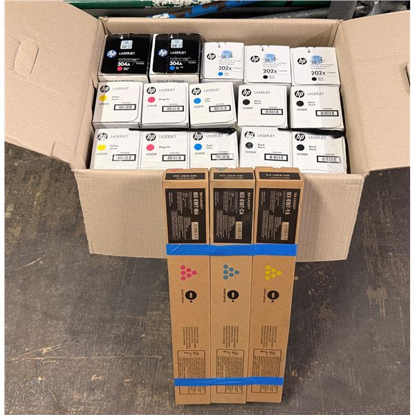 Multiple Boxes Sharp Toner & HP Laserjet Ink