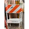 Image 1 : Qty 2 TrafFix-Devices Construction Sawhorse Barricade Boards