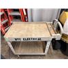 Image 2 : Heavy Duty Plastic 2-Tier Utility Cart 45" x 25" x 39"