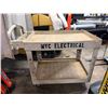 Image 7 : Heavy Duty Plastic 2-Tier Utility Cart 45" x 25" x 39"