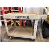 Image 1 : Heavy Duty Plastic 2-Tier Utility Cart 45" x 25" x 39"