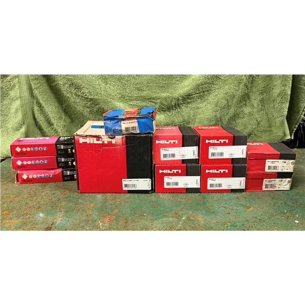 Multiple Boxes Hilti DX Cartridges, MX Conduit Clips, Anchors, Threaded Studs, etc