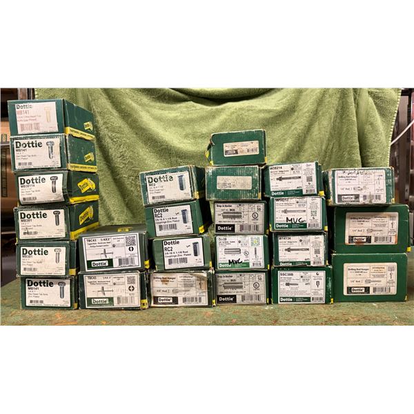 Multiple Boxes Dottie Tap Bolts, Toggle Bolts, Couplings, Anchors, Hangers, etc