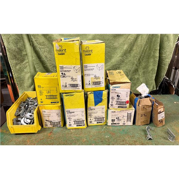 Multiple Boxes nVent Caddy Clips, KON-Clips, Erico Track Lighting Clips,  etc Misc Sizes  (Qty may v