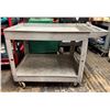 Image 1 : Heavy Duty Plastic 2-Tier Utility Cart 45" x 26" x 33"
