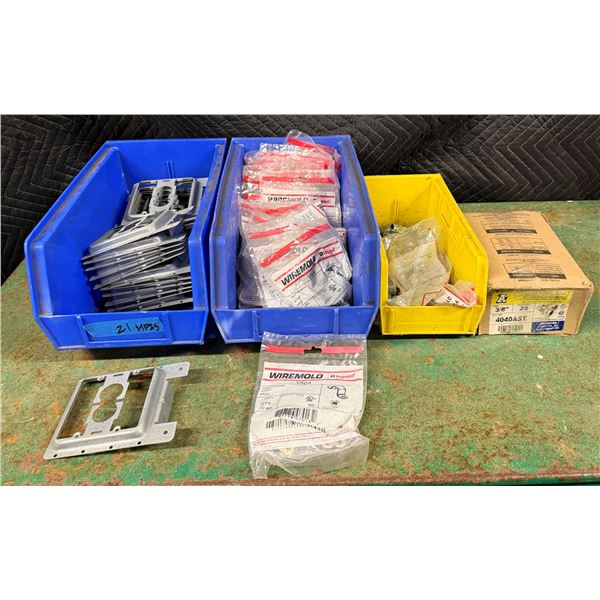 Multiple Bins Caddy Mounting Plates, Wiremold V504 Raceway Straps, Reducing Bushings, etc Misc Sizes