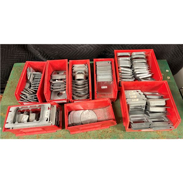 Multiple Bins One-Gang Devices, Box Covers, Square Rings, etc Misc Sizes  (Qty may vary)
