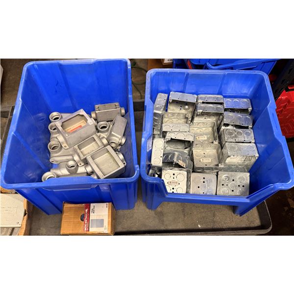 Multiple Steel City Square Electrical Junction Boxes & Conduit Bodies,  etc Misc Sizes  (Qty may var