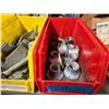 Image 3 : Multiple Bins & 3 Boxes Concrete Slab Electroforms, Pipe Inserts, Clamps, etc Misc Sizes  (Qty may v
