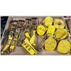 Image 1 : Multiple Ratchets & Yellow Cargo Tie-Down Straps w/ Hooks